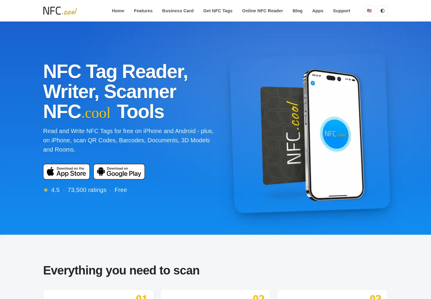 Screenshot of nfc.cool