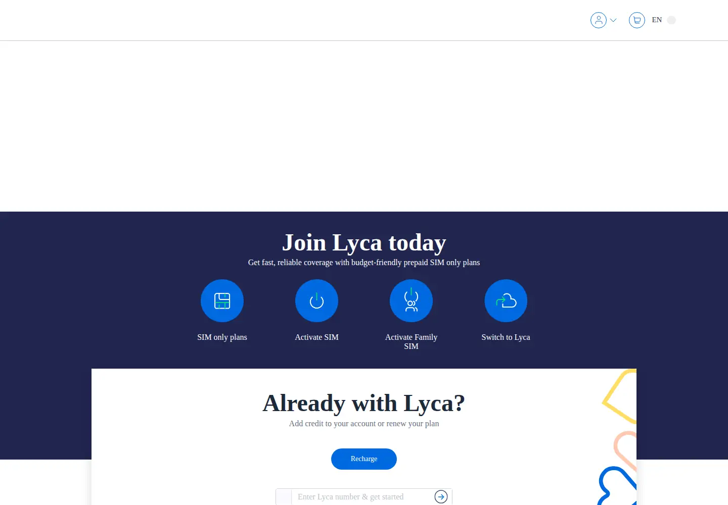 Screenshot of lycamobile.com.au
