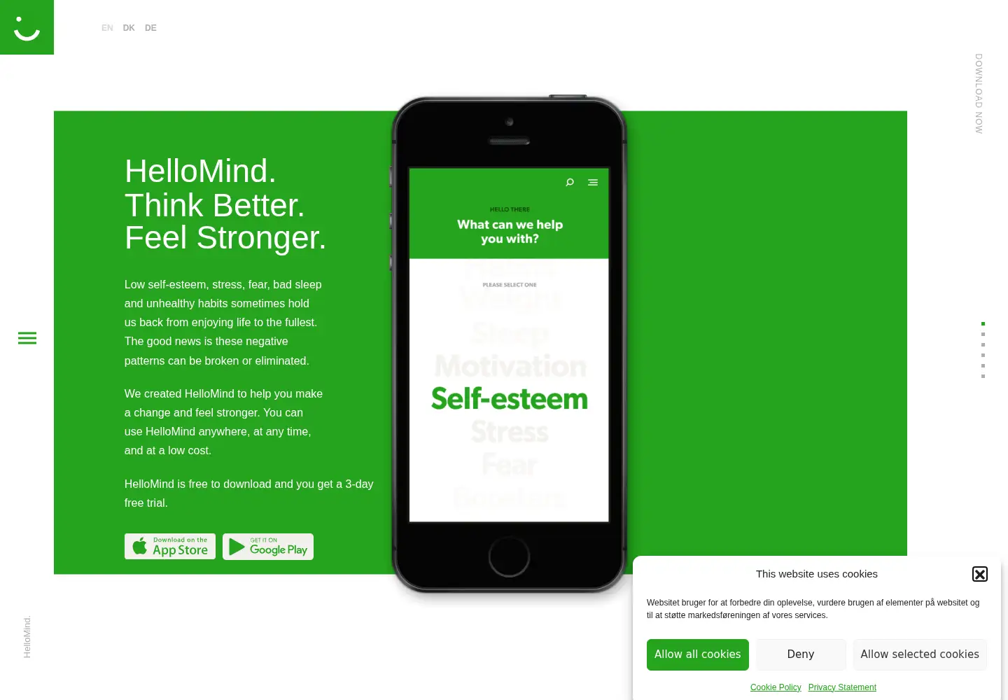 Screenshot of hellomind.com