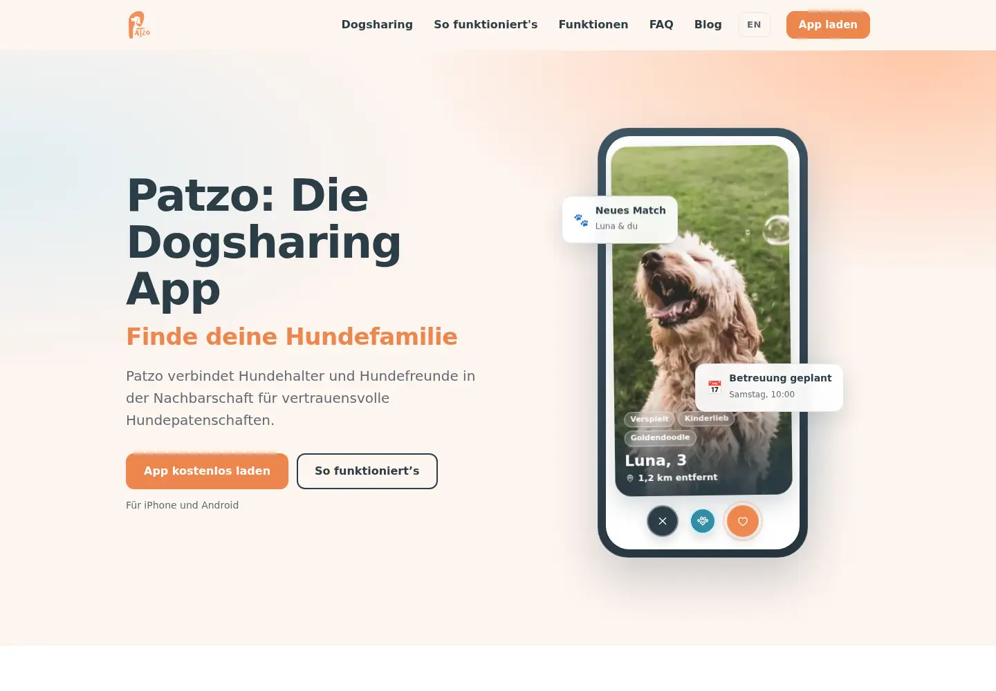 Captured homepage of patzo.org in the current scan