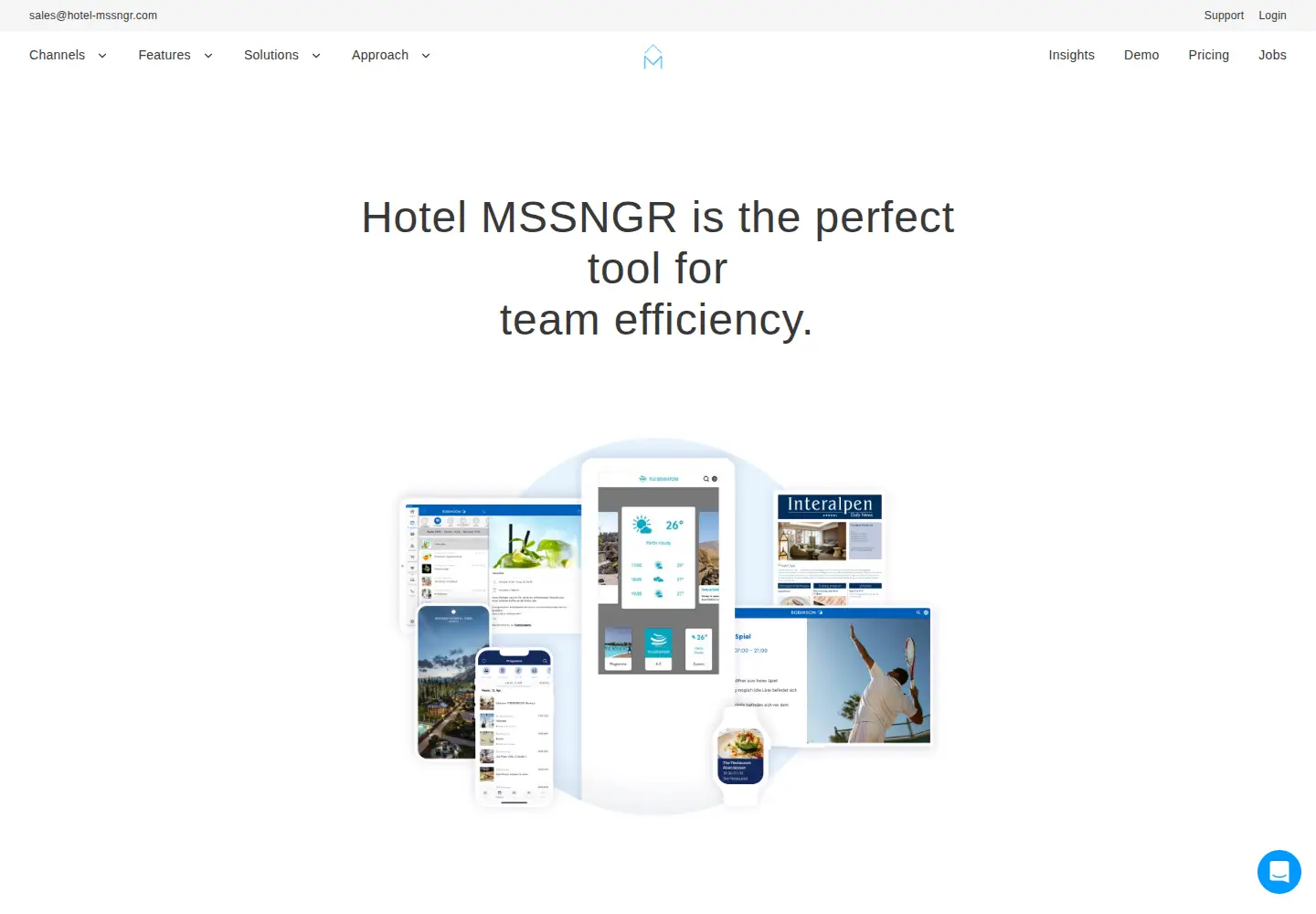 Screenshot of hotel-mssngr.com