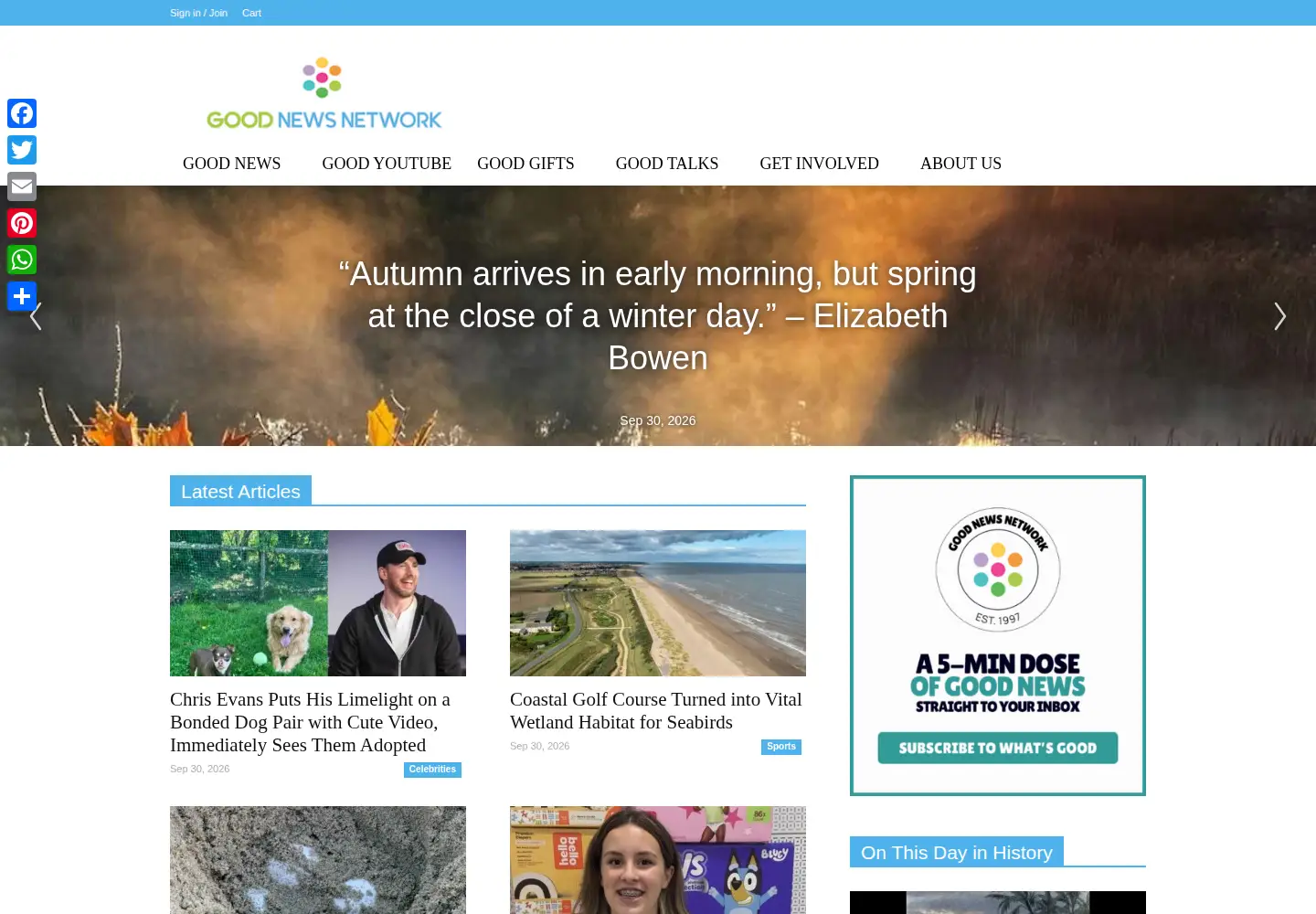 Screenshot of goodnewsnetwork.org