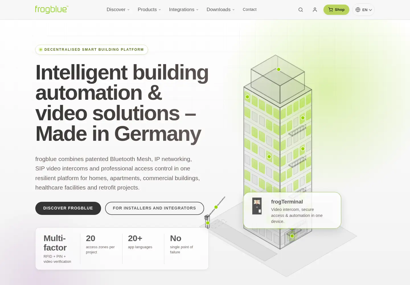 Screenshot of frogblue.com