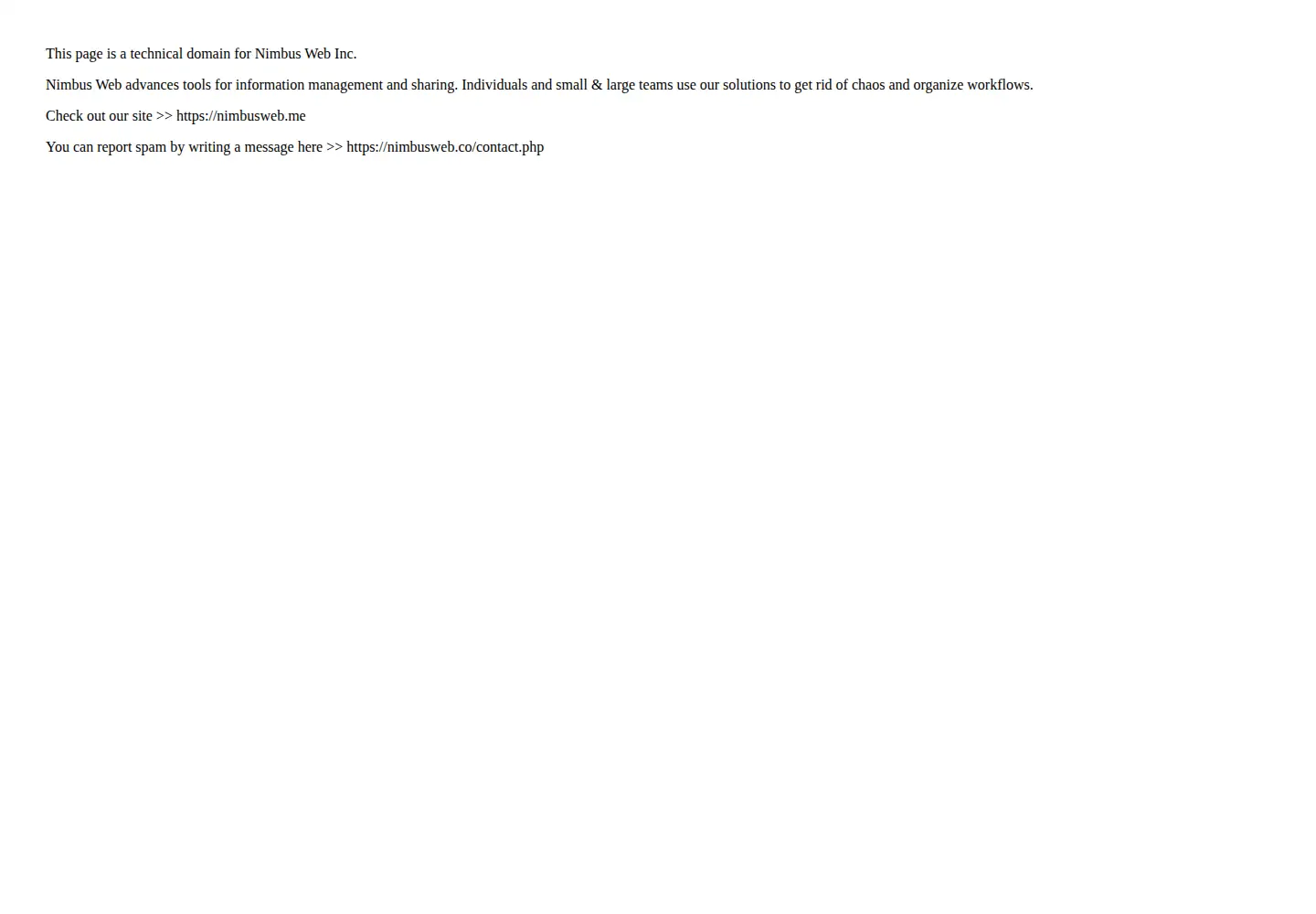 Screenshot of nimb.ws