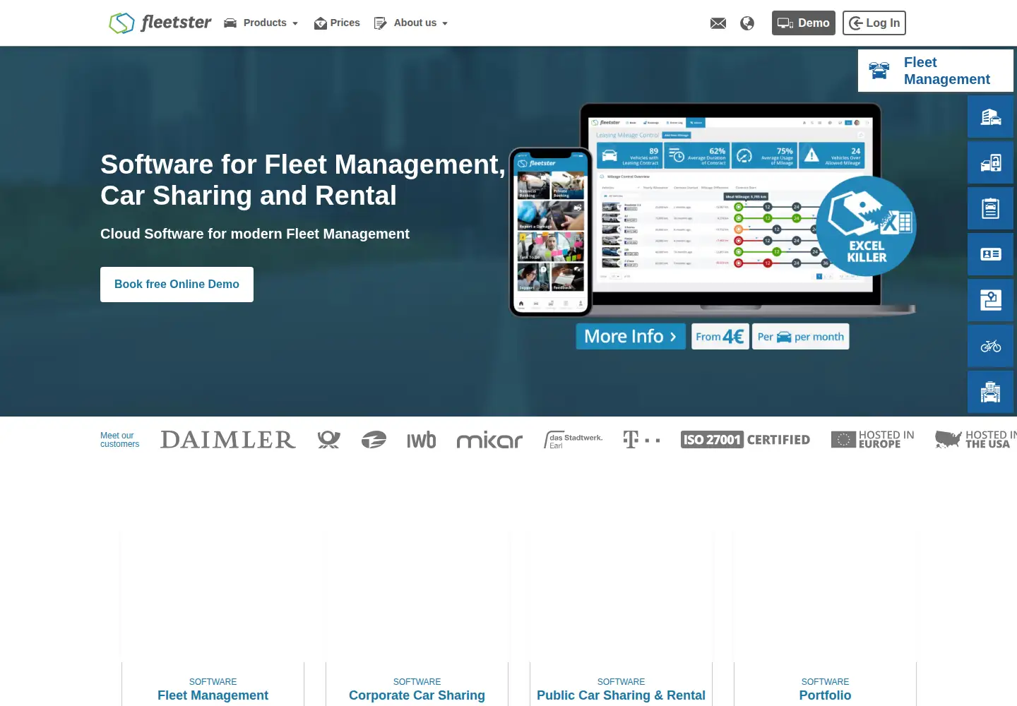 Screenshot of fleetster.net