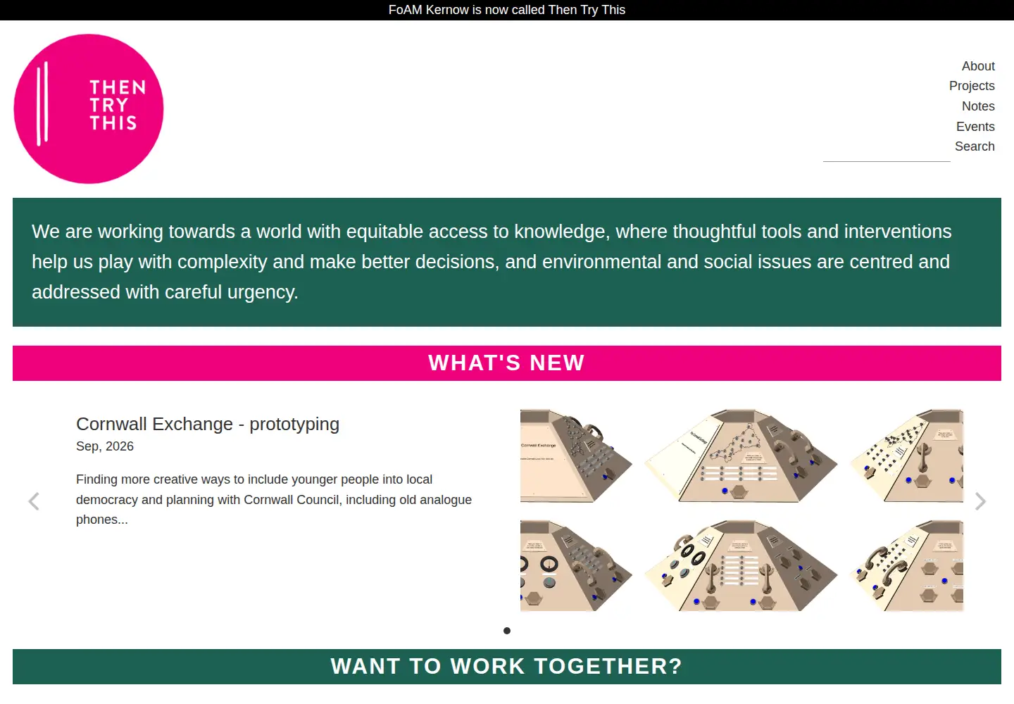 Captured homepage of thentrythis.org in the current scan