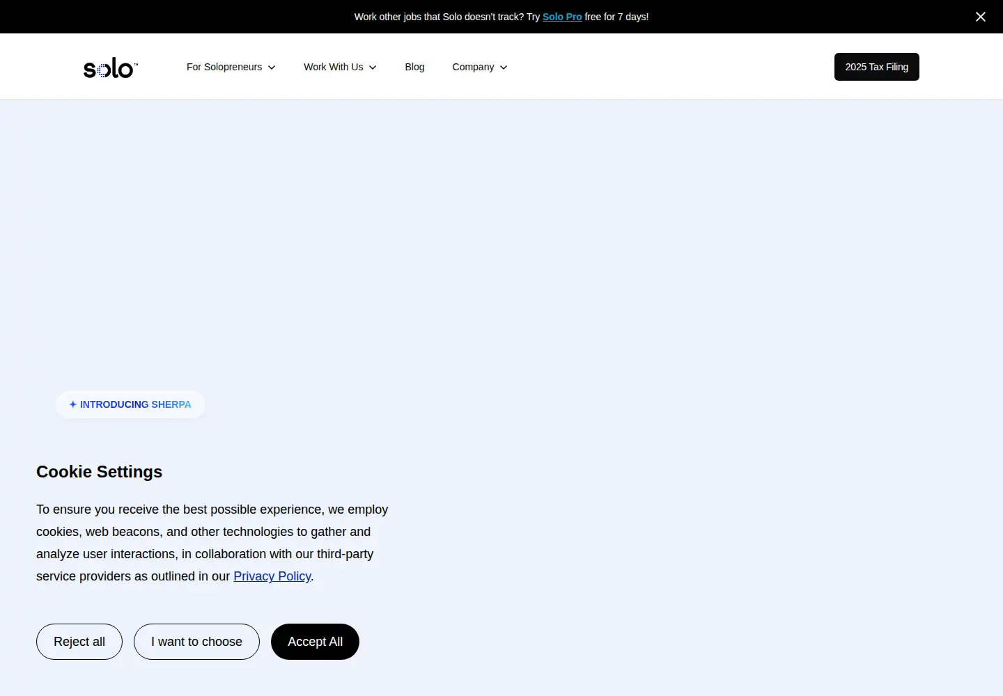 Screenshot of worksolo.com