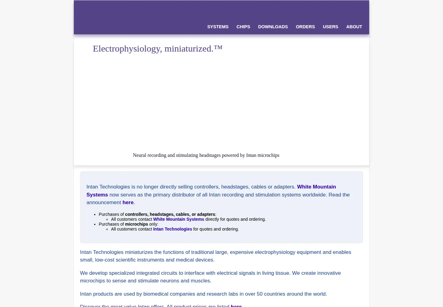 Screenshot of intantech.com