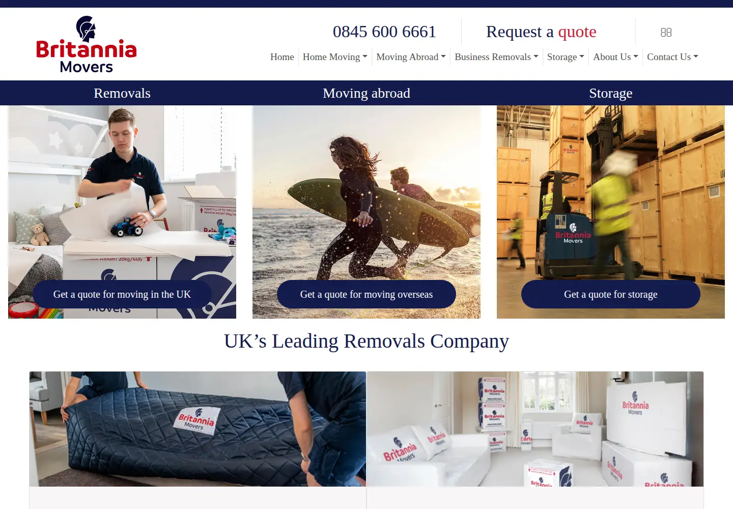Screenshot of britannia-movers.co.uk