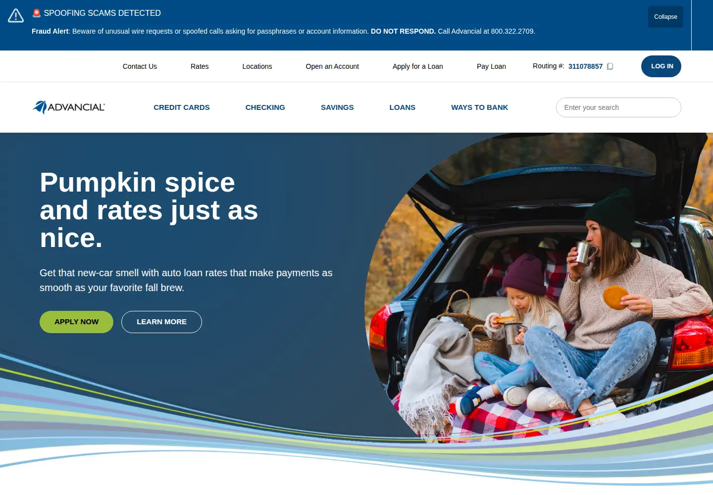 Screenshot of advancial.org