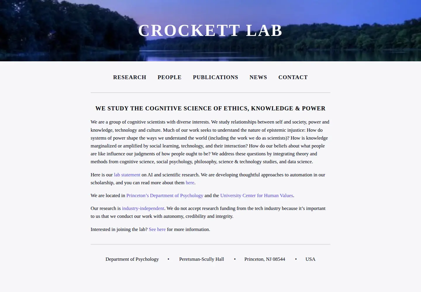 Screenshot of crockettlab.org