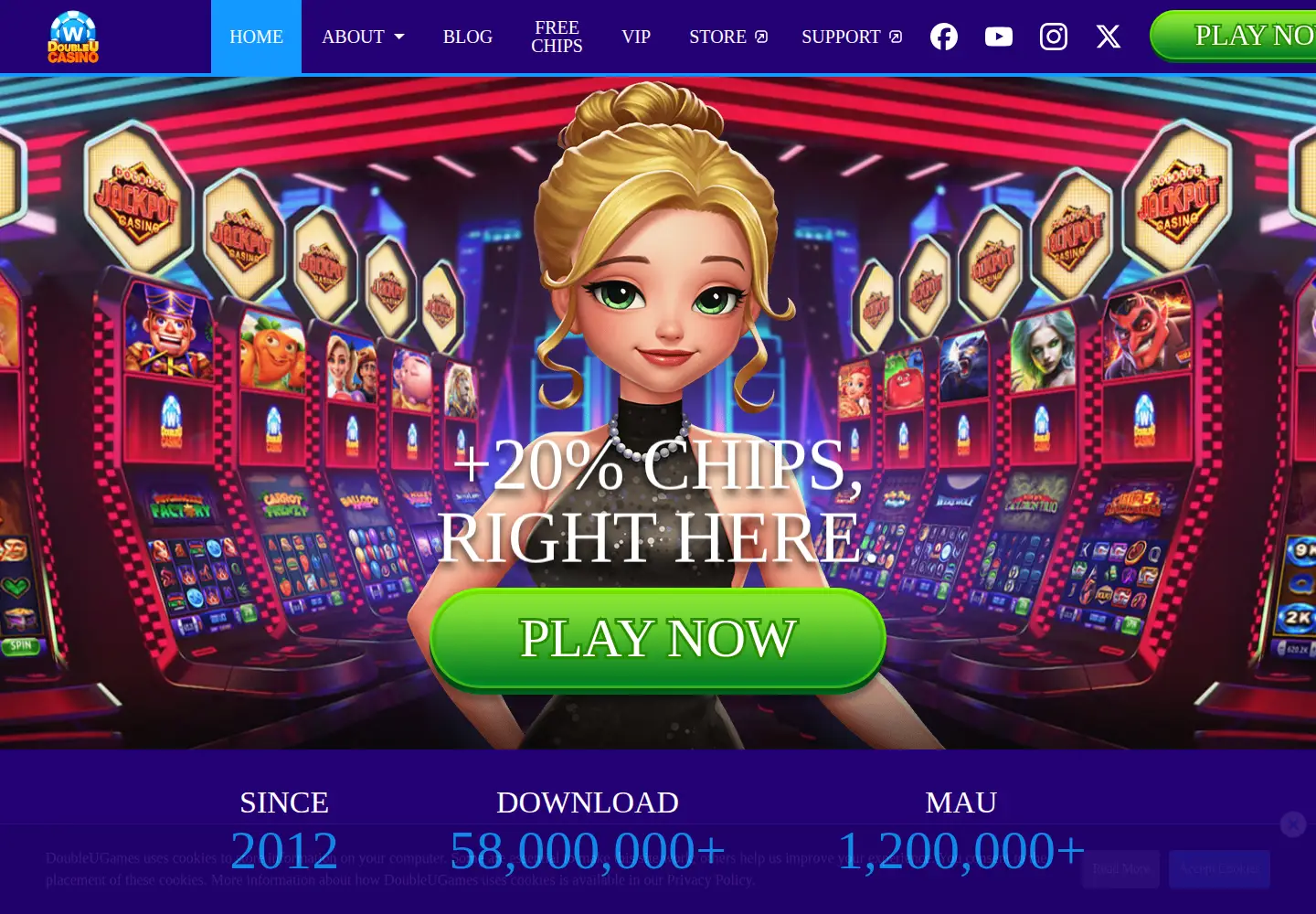 Screenshot of doubleucasino.com