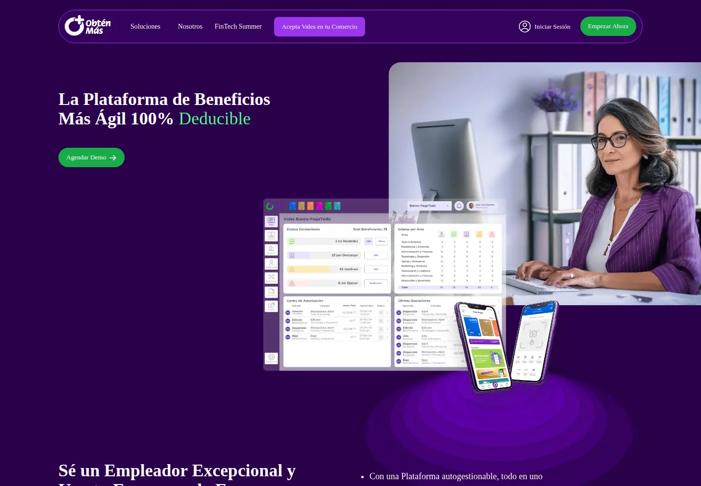Screenshot of obtenmas.com