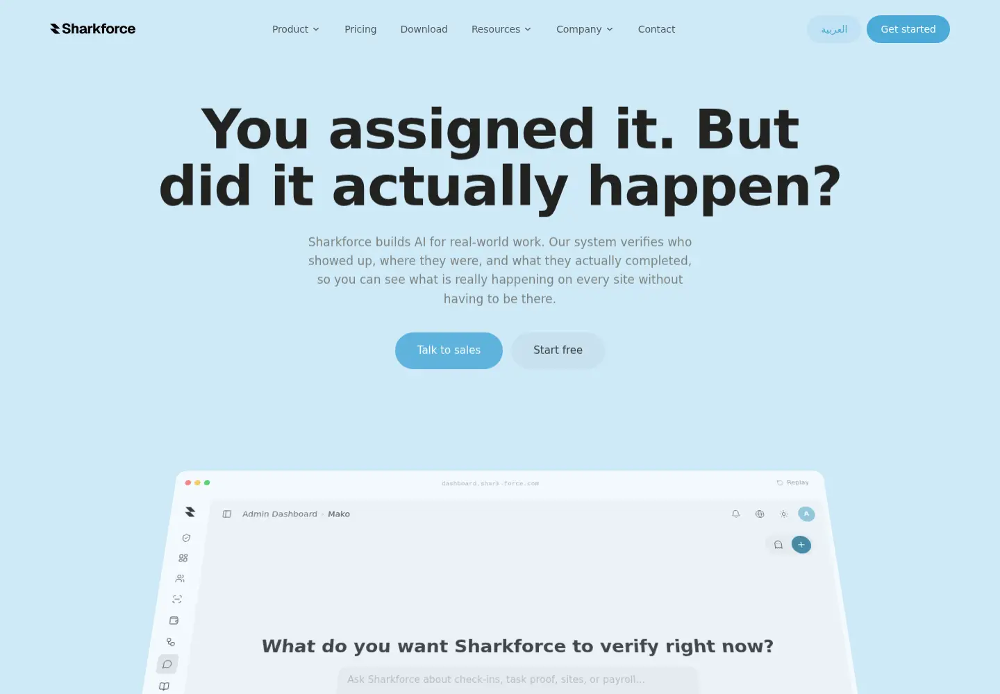 Screenshot of shark-force.com