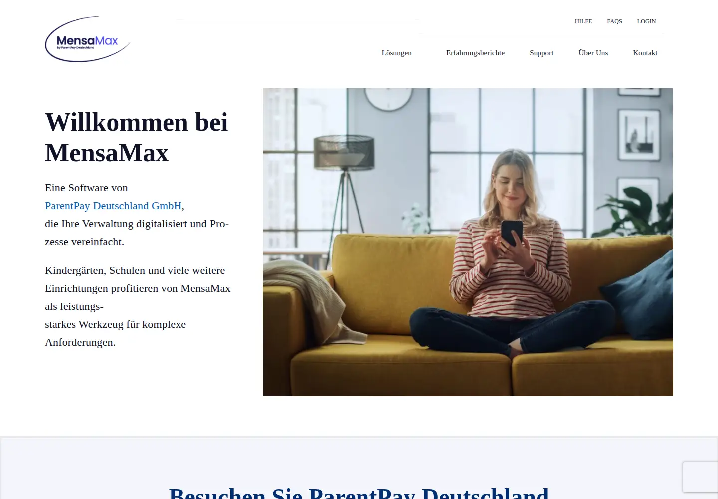 Screenshot of mensamax.de