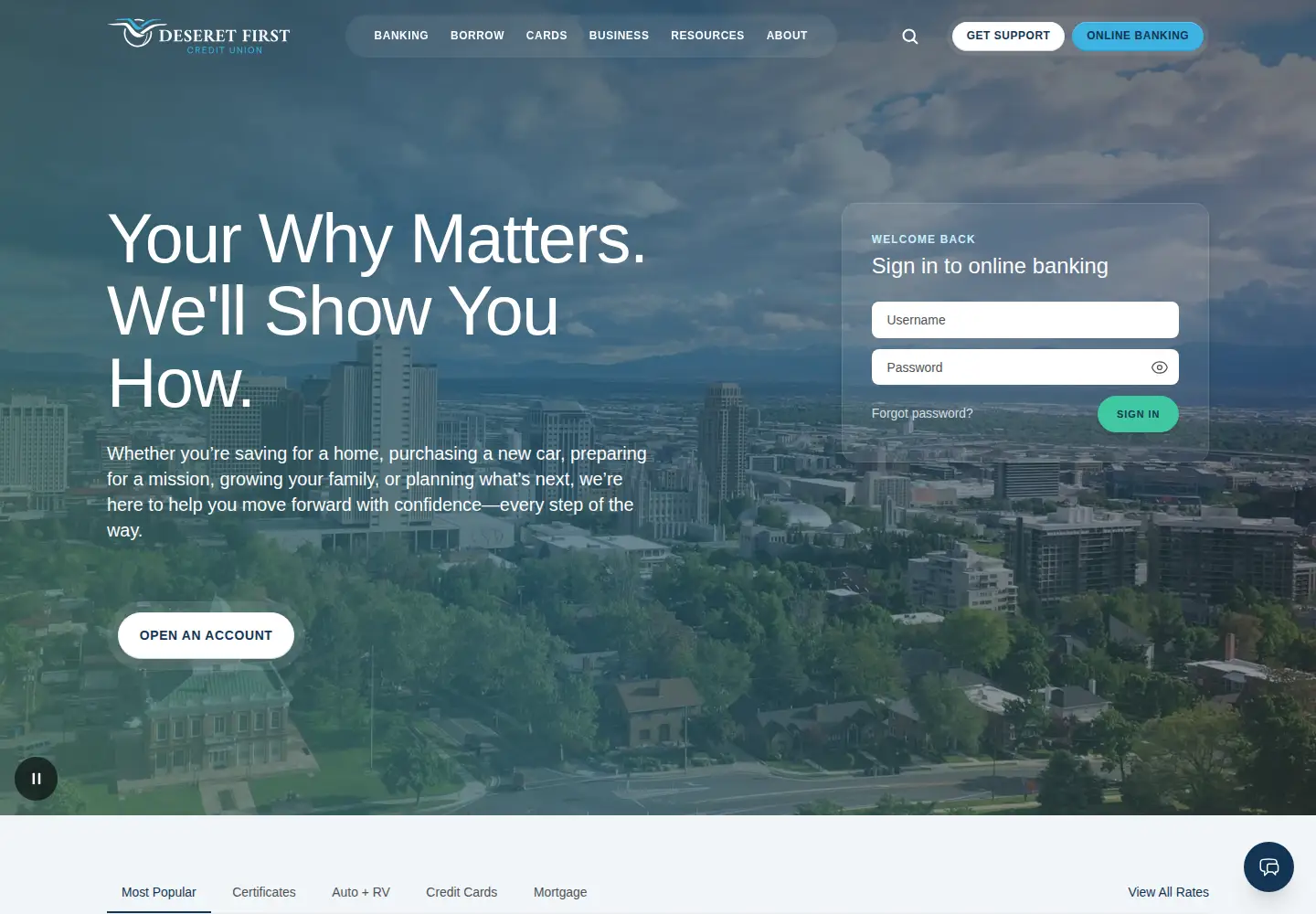 Screenshot of dfcu.com