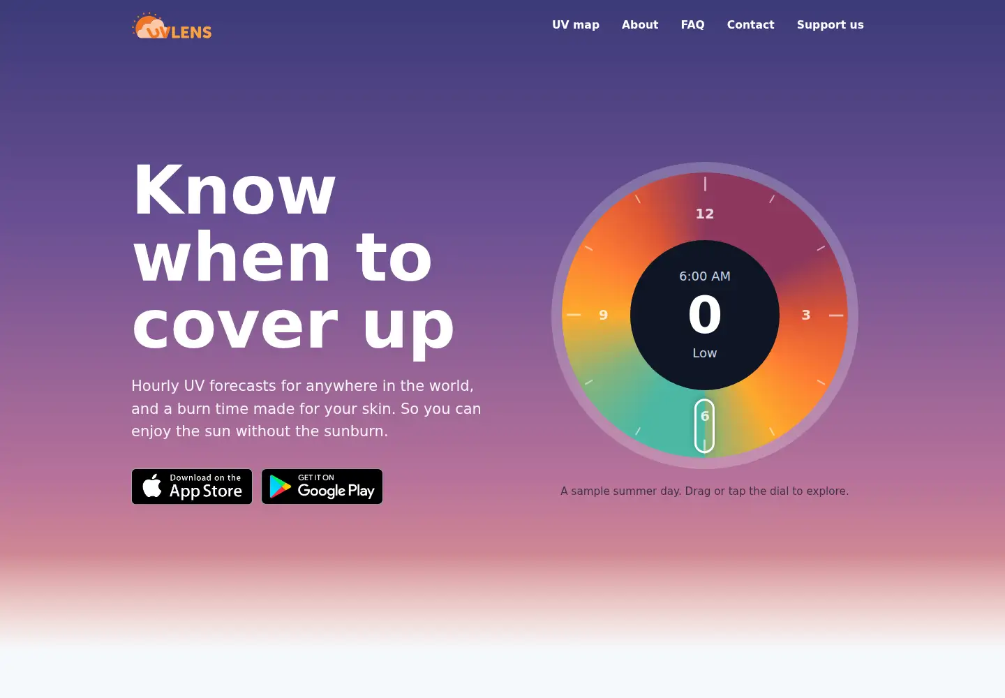 Screenshot of uvlens.com