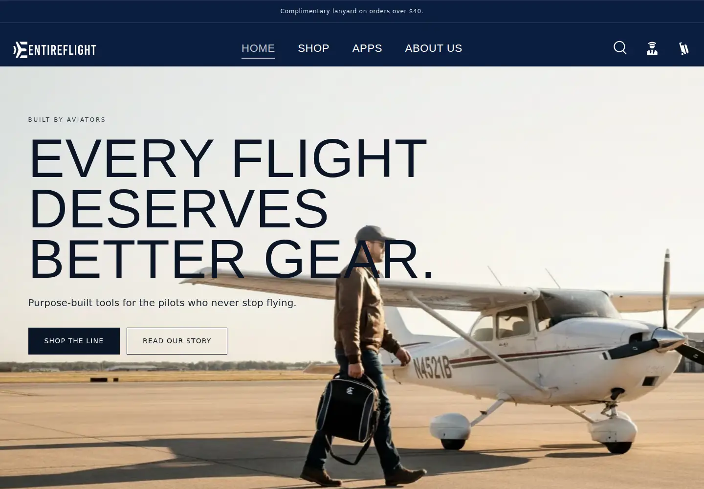 Captured homepage of entireflight.com in the current scan