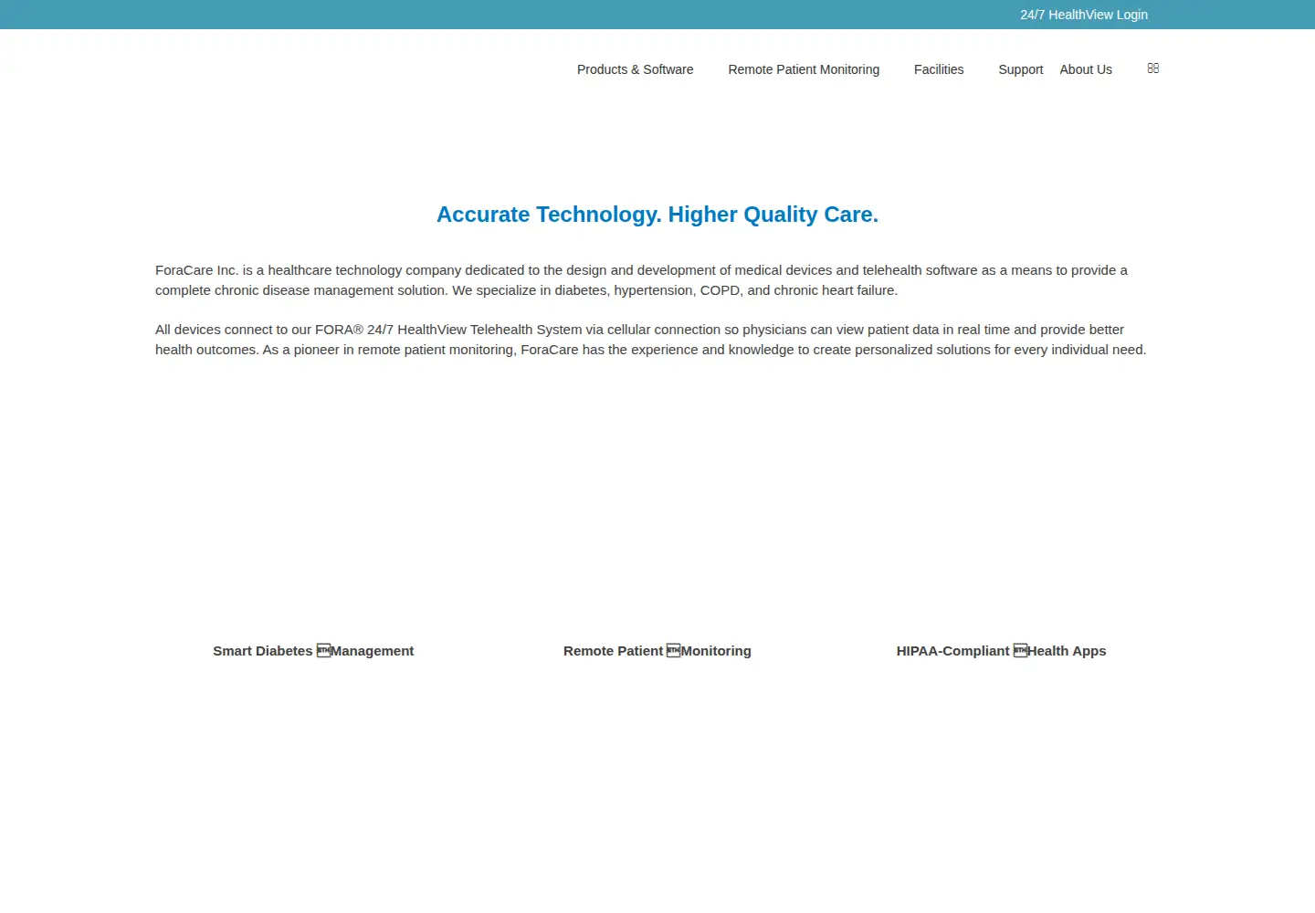 Screenshot of foracare.com