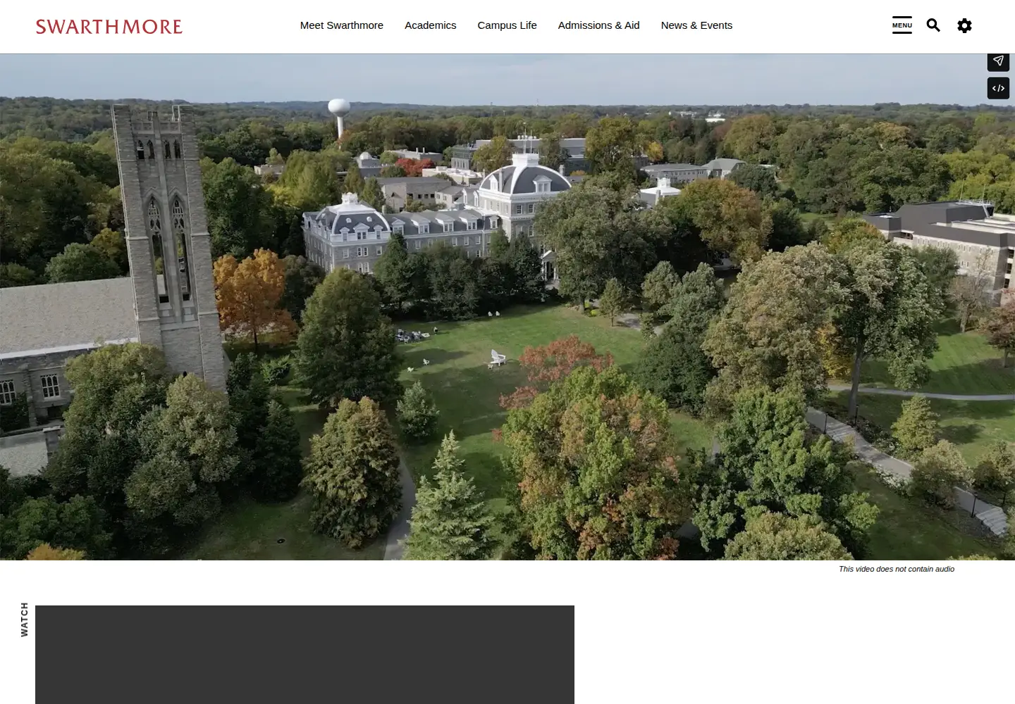 Screenshot of swarthmore.edu