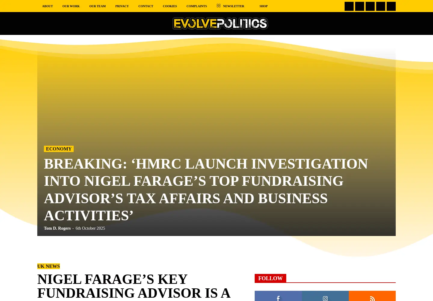 Screenshot of evolvepolitics.com