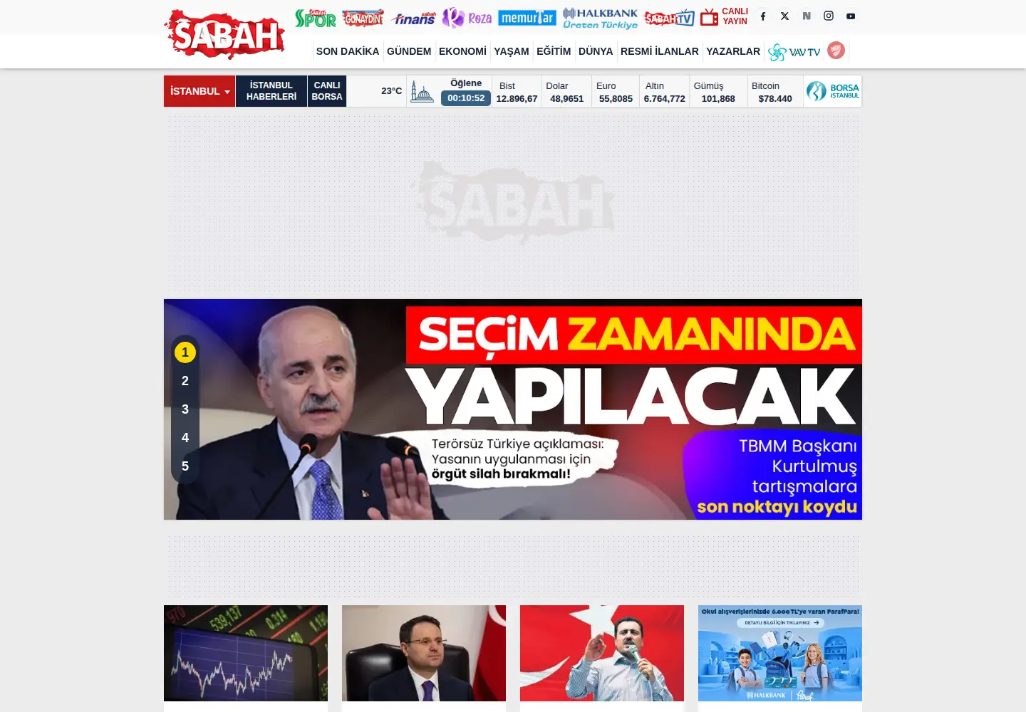 Screenshot of sabah.com.tr