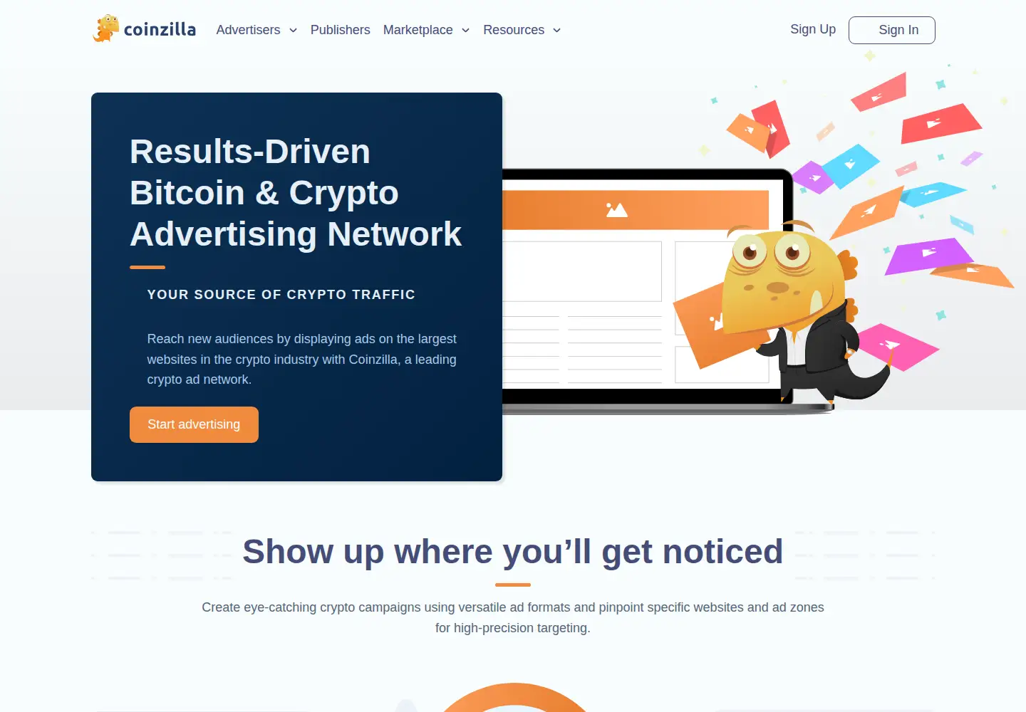 Captured homepage of coinzilla.com in the current scan
