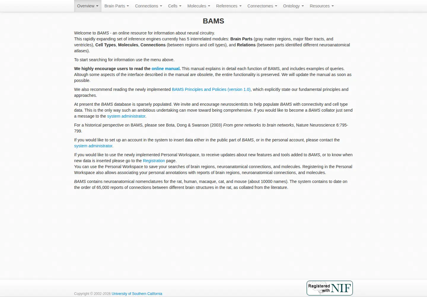 Screenshot of bams1.org
