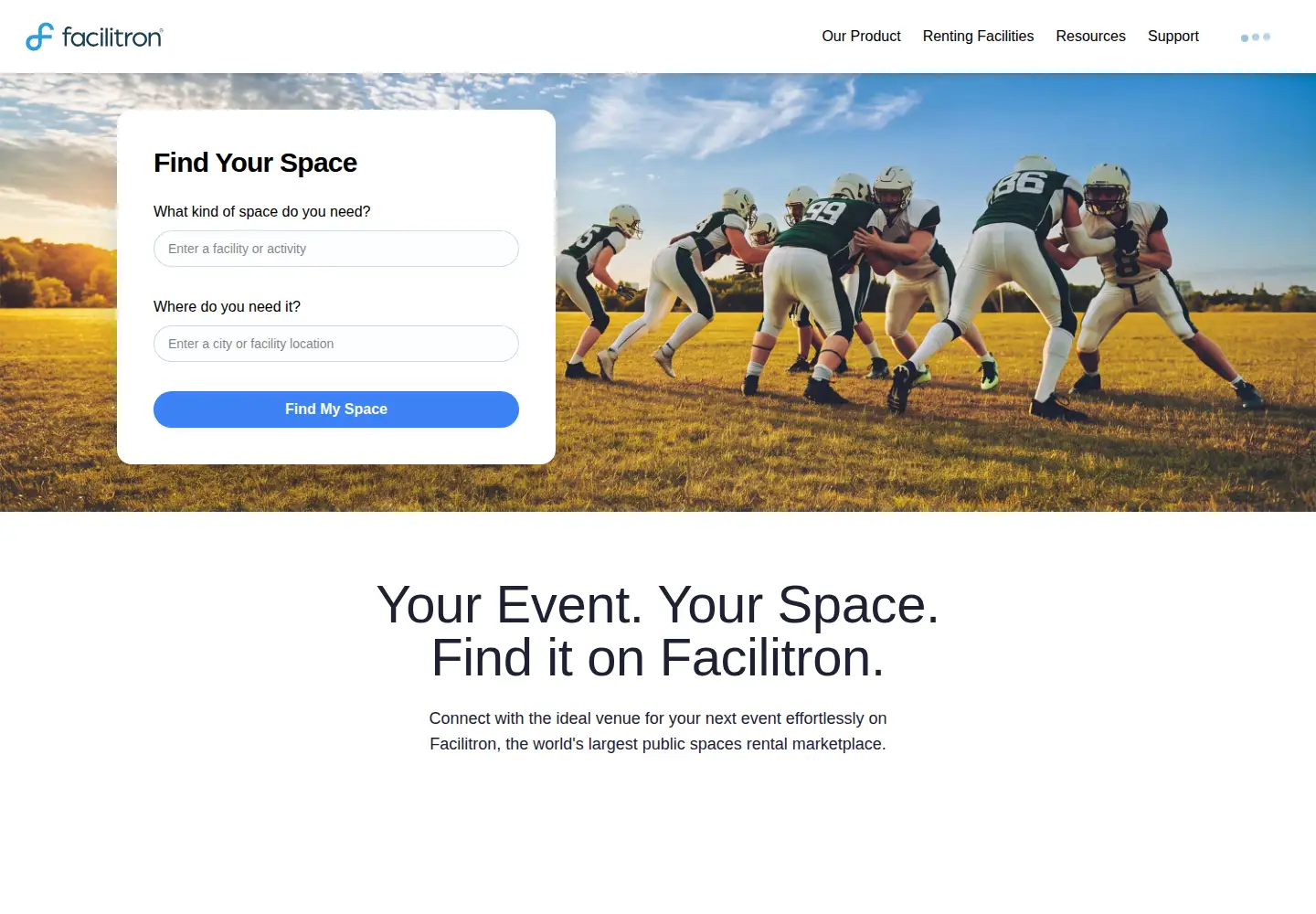 Screenshot of facilitron.com