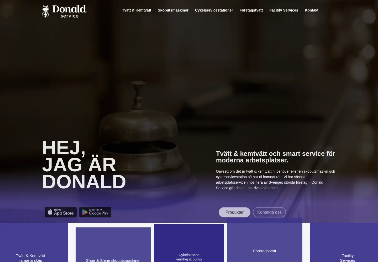 Screenshot of donaldservice.se