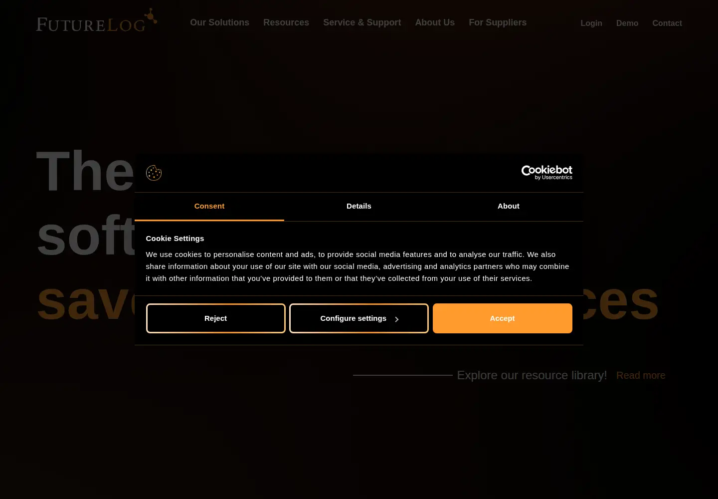 Screenshot of futurelog.com
