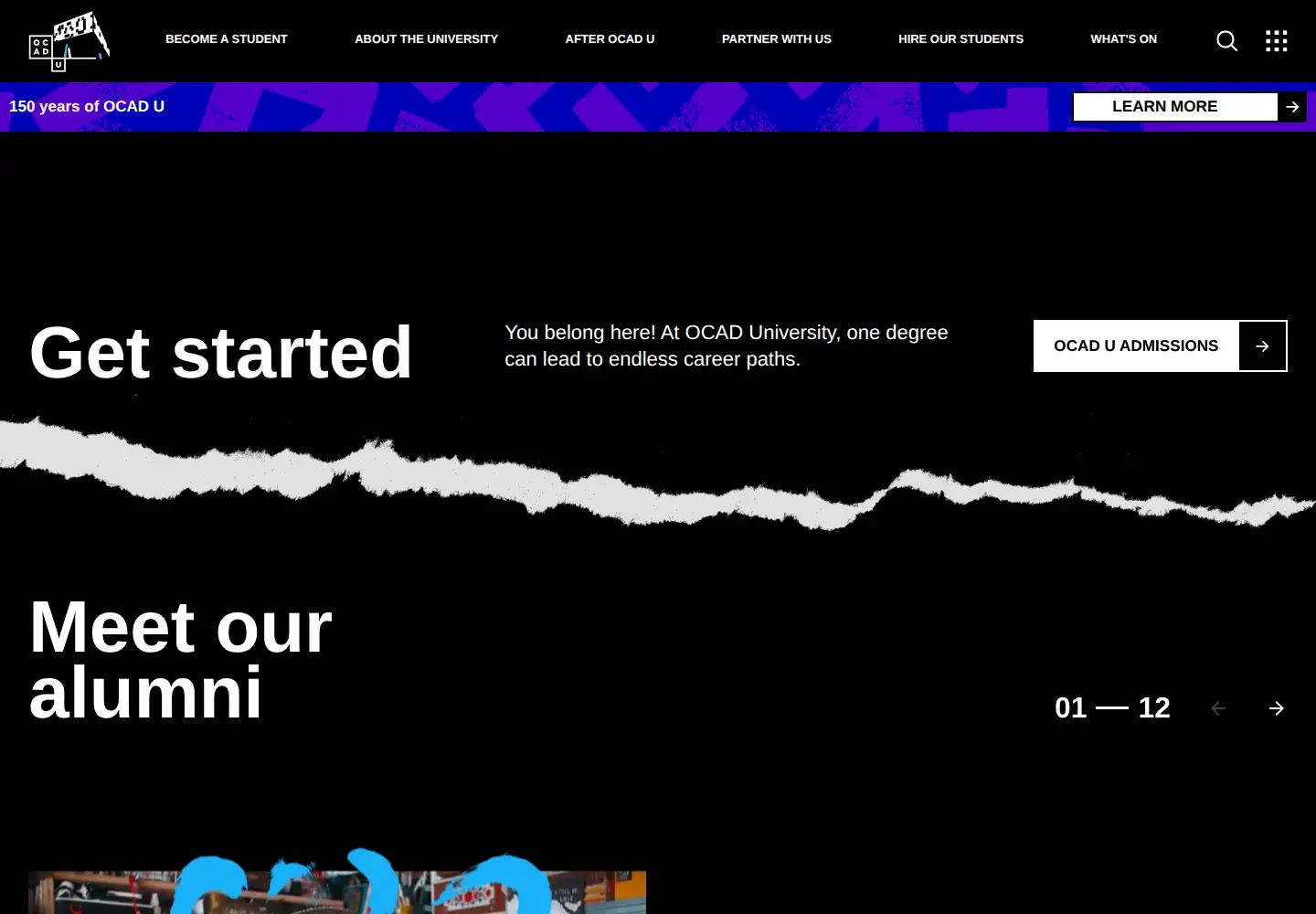 Screenshot of ocadu.ca