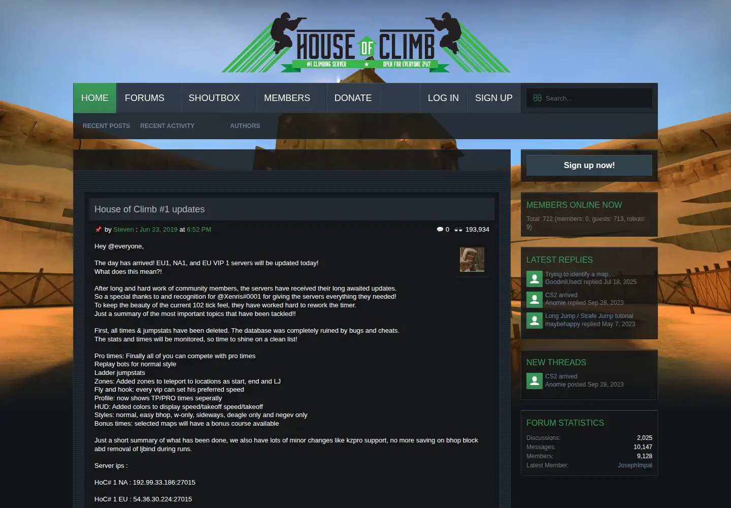 Screenshot of houseofclimb.com