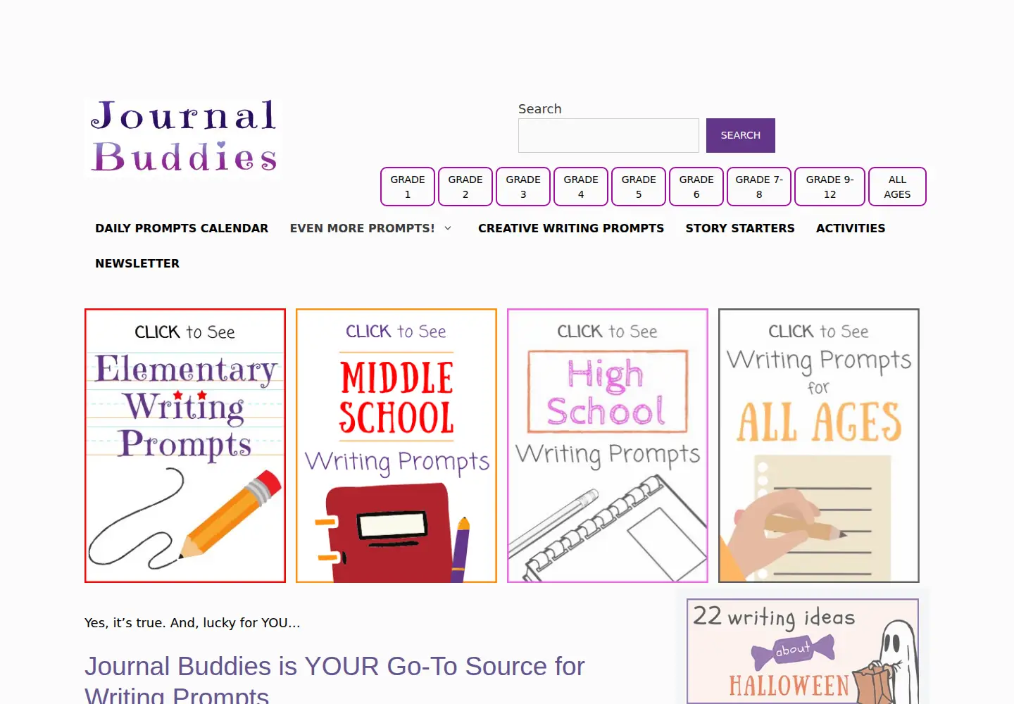 Screenshot of journalbuddies.com