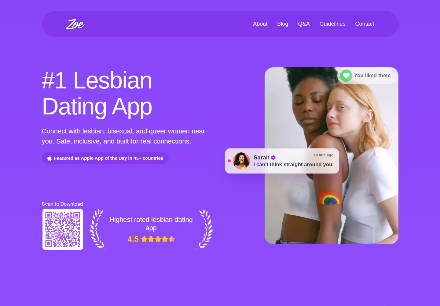 Screenshot of zoeapp.co