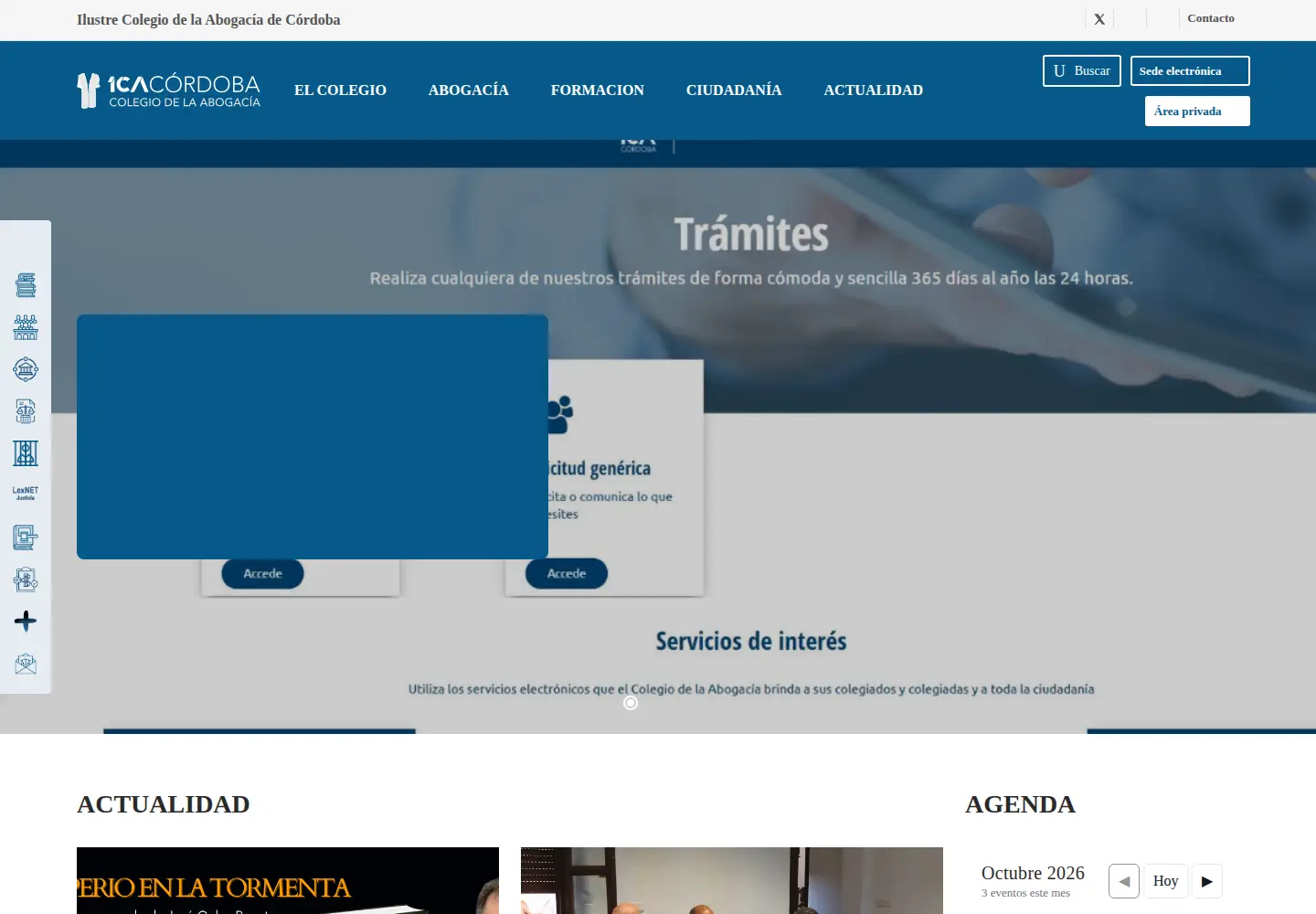 Captured homepage of icacordoba.com in the current scan