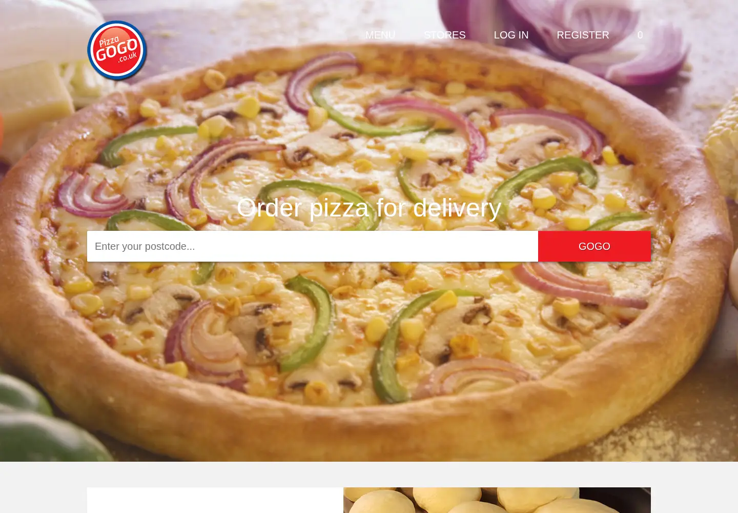 Captured homepage of pizzagogo.co.uk in the current scan