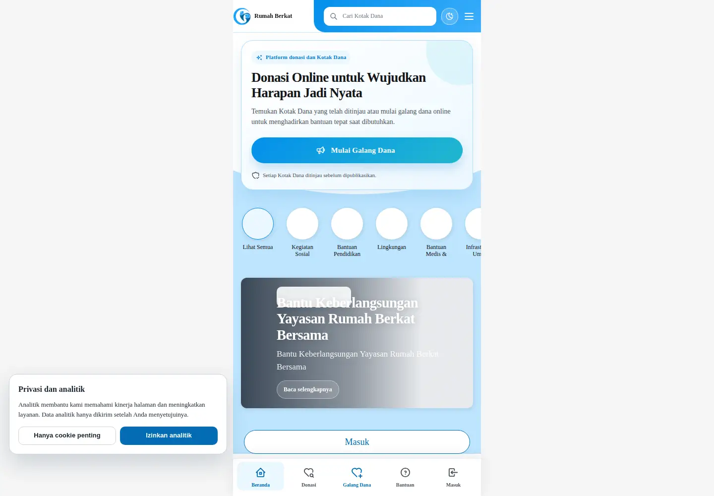 Screenshot of rumahberkat.com