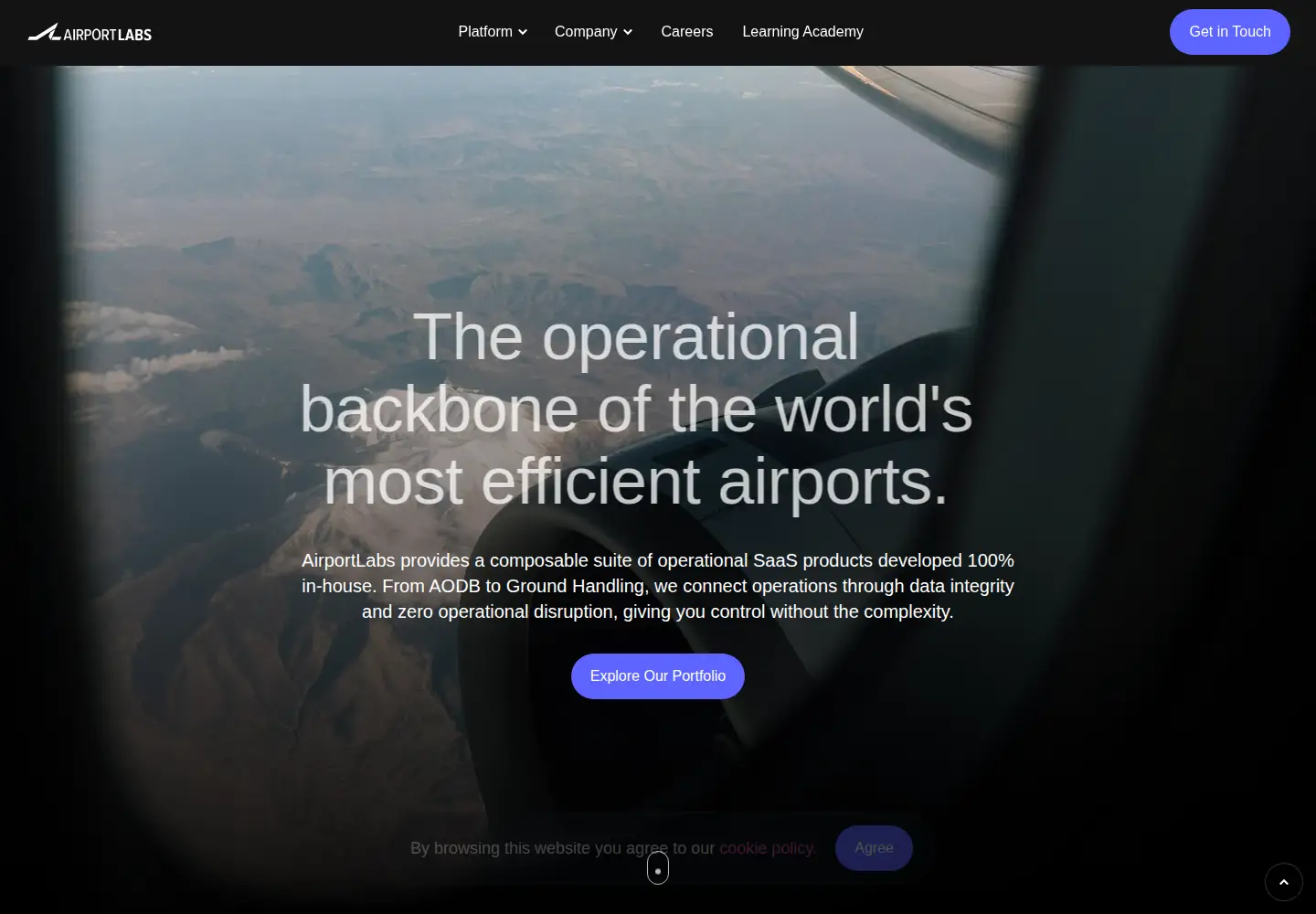 Captured homepage of airportlabs.com in the current scan