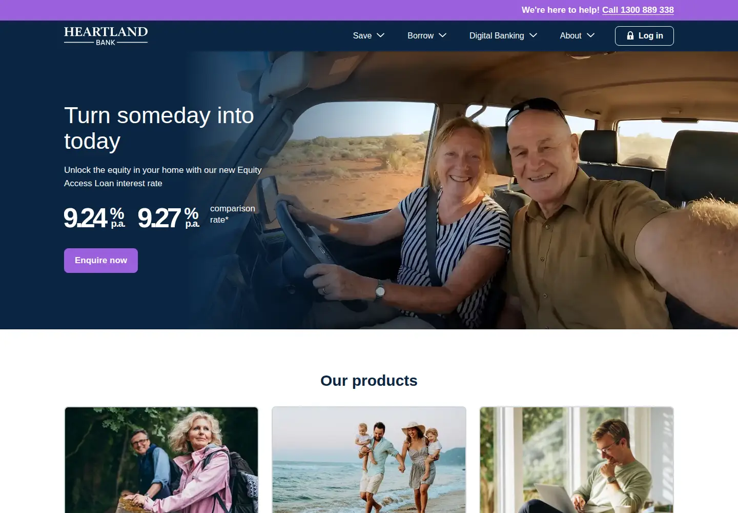 Screenshot of heartlandbank.com.au