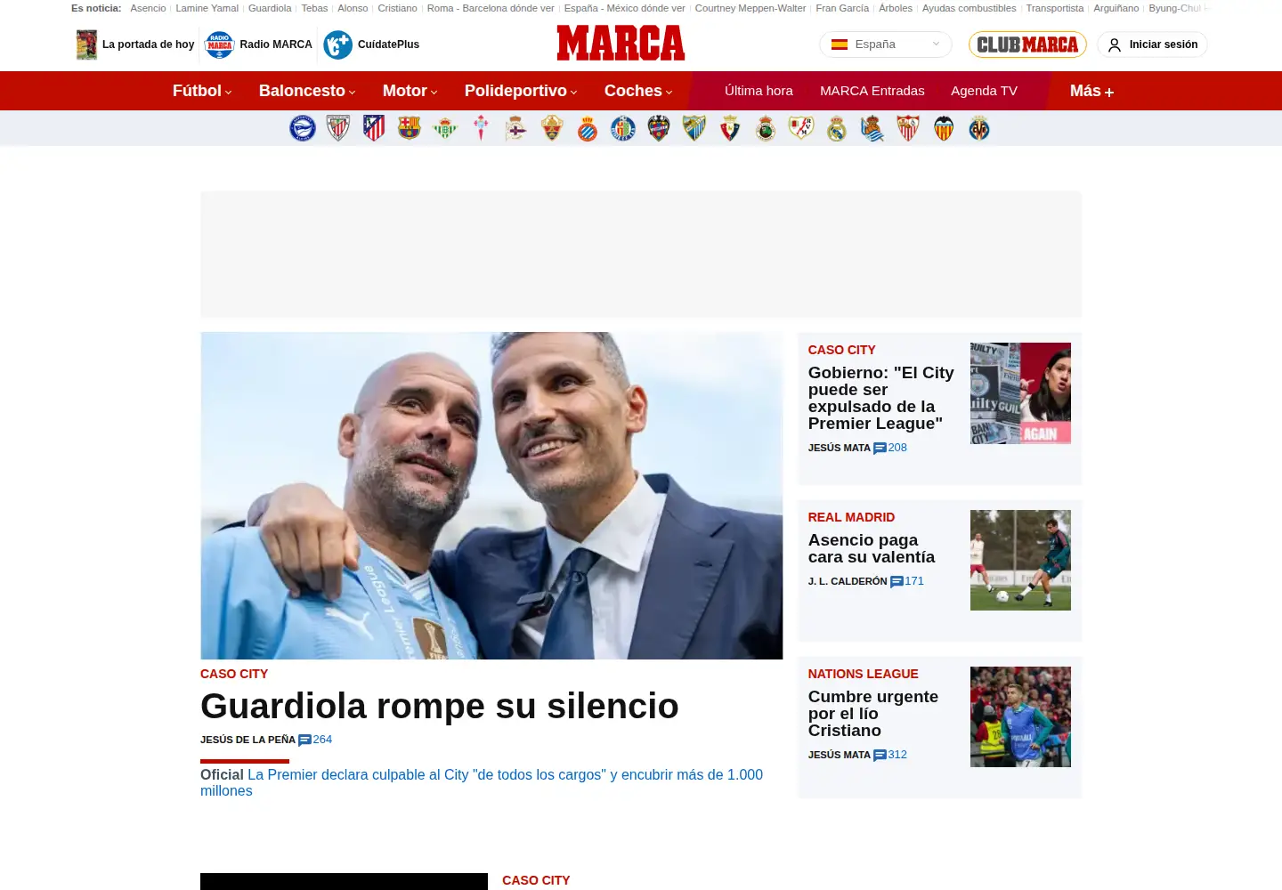 Screenshot of marca.com