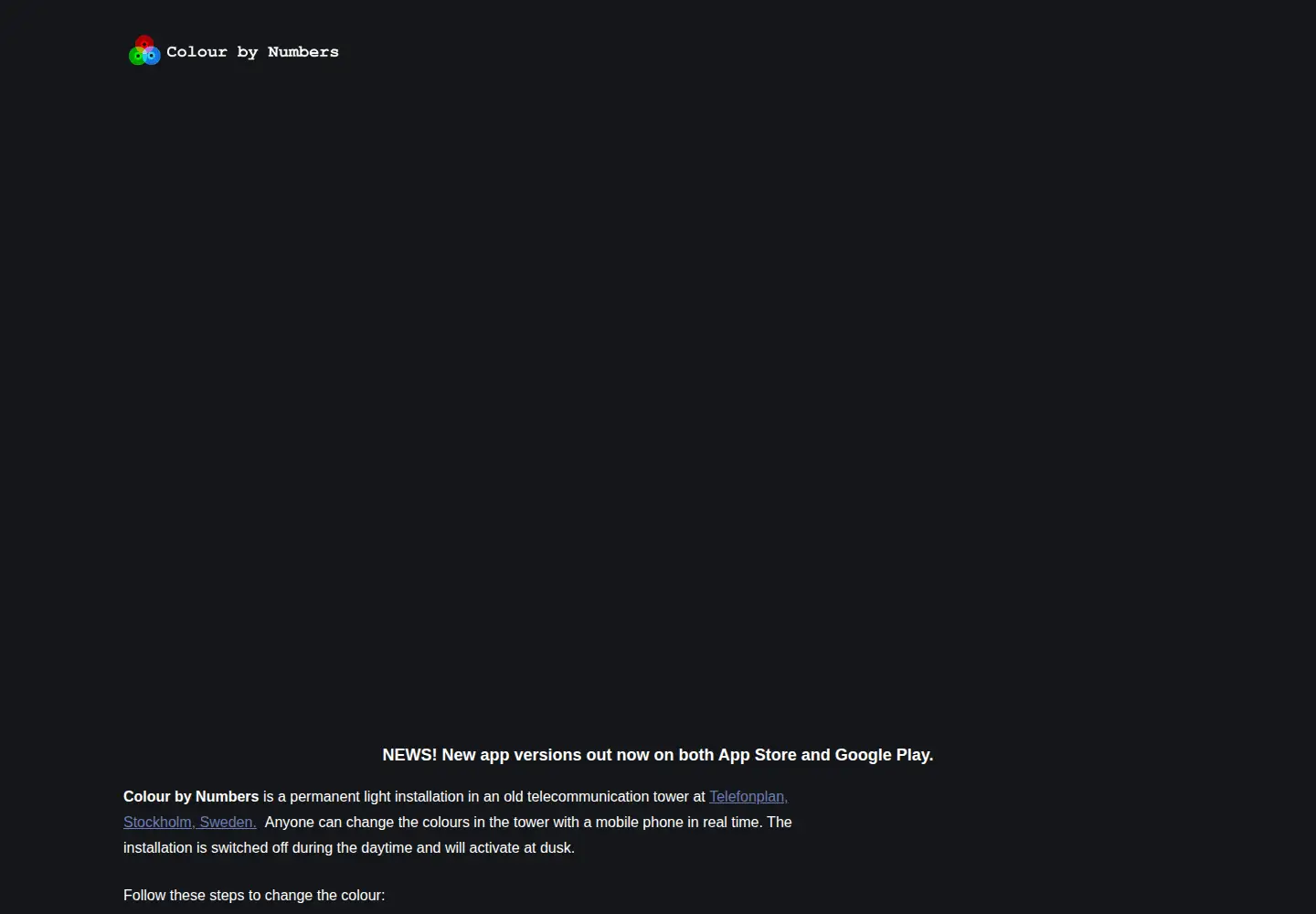 Screenshot of colourbynumbers.org