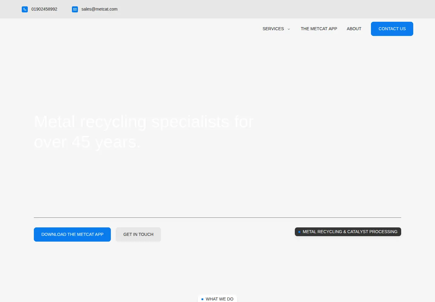Screenshot of metcat.com
