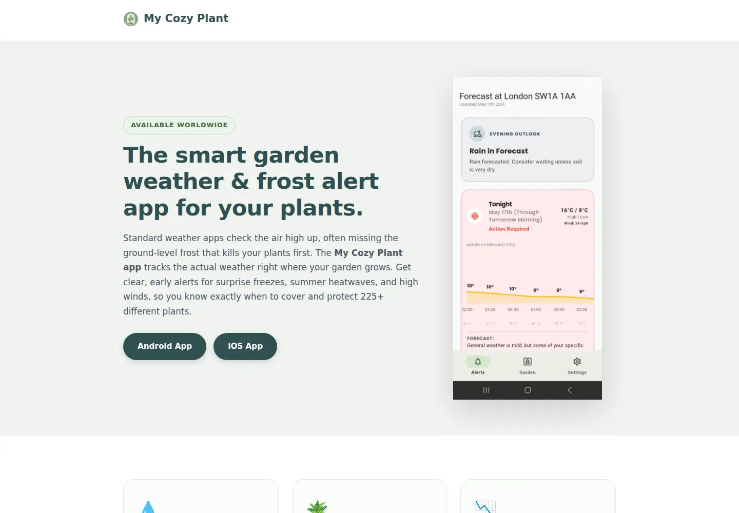 Screenshot of mycozyplant.com
