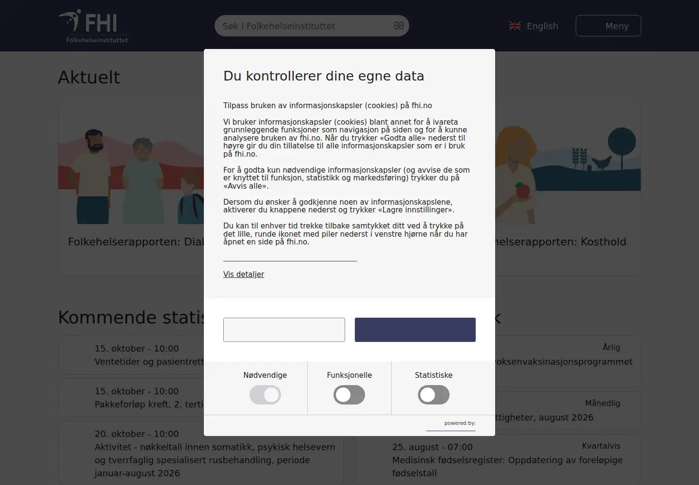 Screenshot of fhi.no