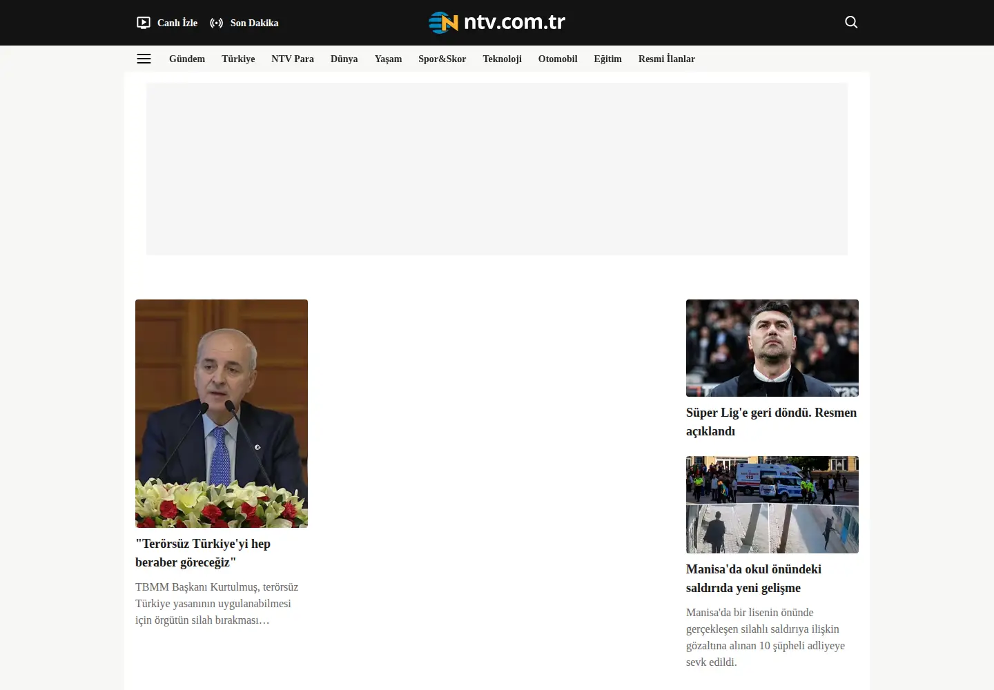 Screenshot of ntv.com.tr