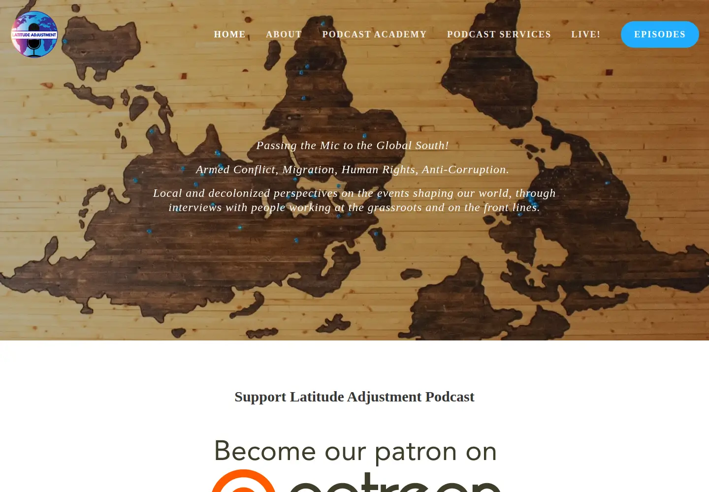 Screenshot of latitudeadjustmentpod.com