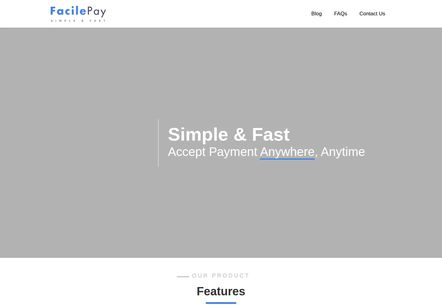 Screenshot of facilepay.ca