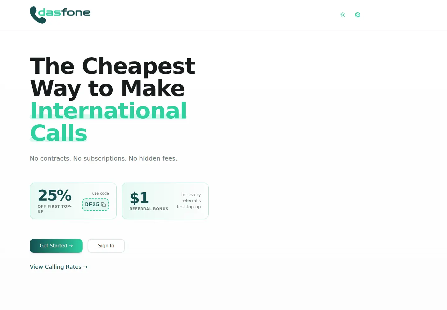 Screenshot of dasfone.com