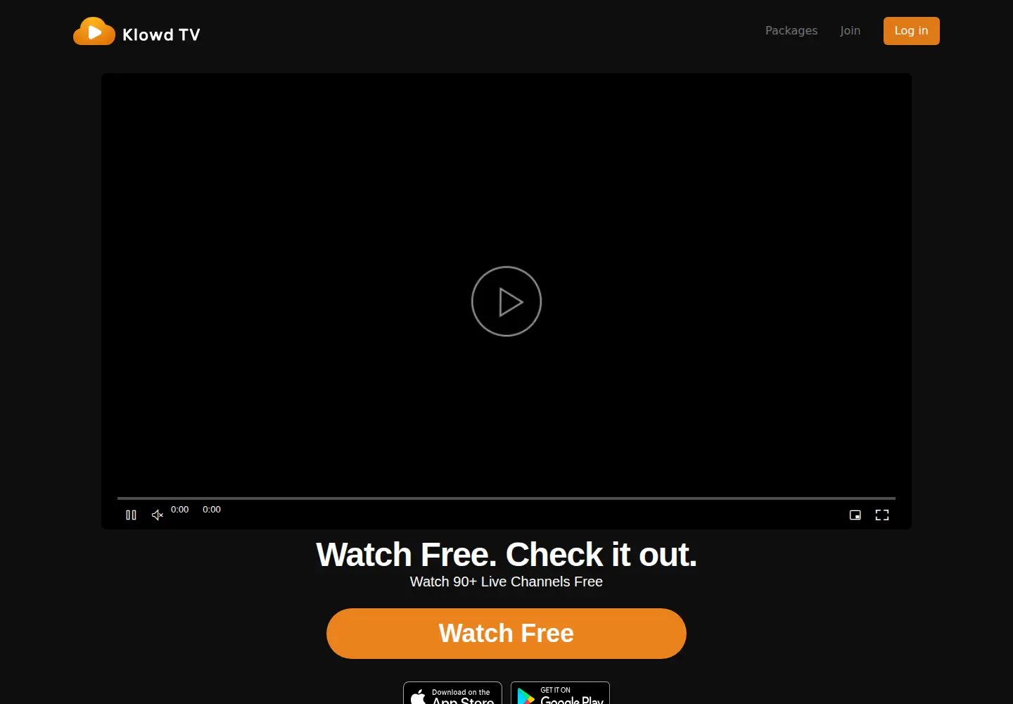Captured homepage of klowdtv.com in the current scan
